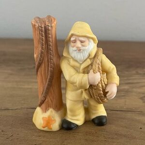 Vintage 1995 Lefton Colonial Village Fisherman Figurine